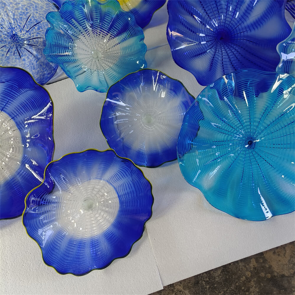 murano glass plates wall decoration