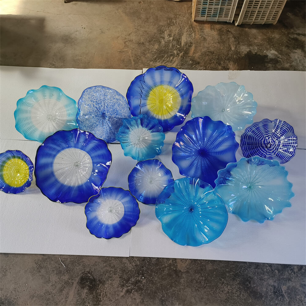 murano glass plates wall decoration