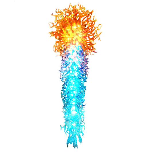 300cm tall big blown glass chandelier for hotel decoration