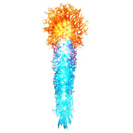 300cm tall big blown glass chandelier for hotel decoration