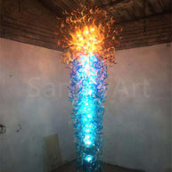 300cm tall big blown glass chandelier for hotel decoration