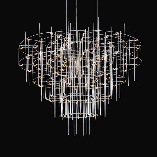 Starry spark ball chandelier duplex staircase Nordic creative personality