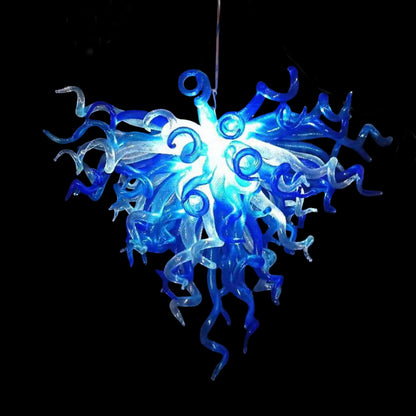 Hand made glass blue modern glass chandelier
