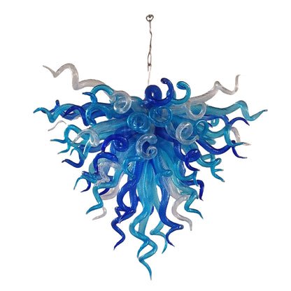 Hand made glass blue modern glass chandelier