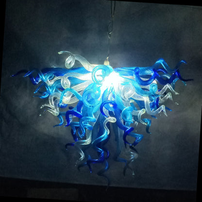Hand made glass blue modern glass chandelier