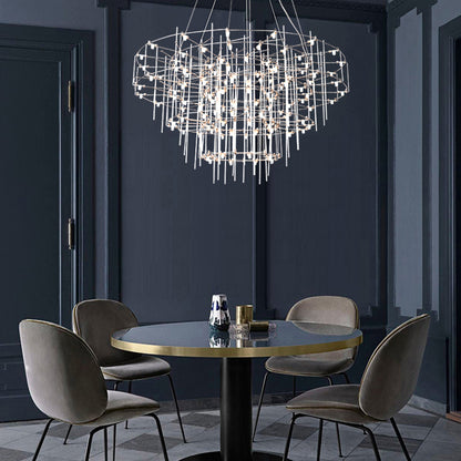Starry spark ball chandelier duplex staircase Nordic creative personality