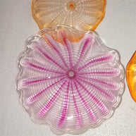 Chihuly style glass platters decoration for wall ceiling