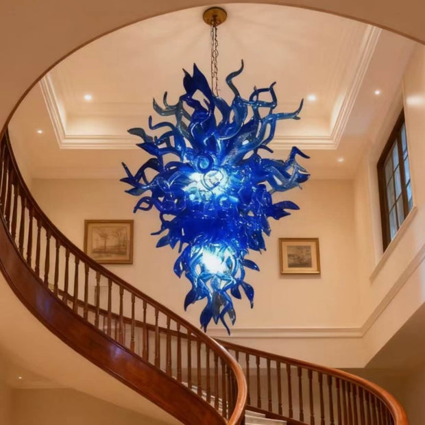 Hand made blue glass lighting