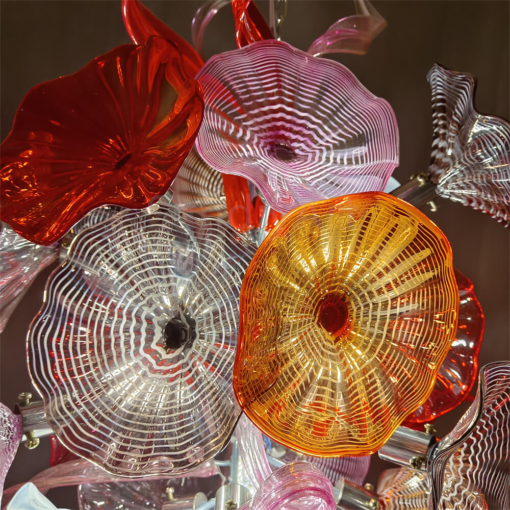 Wedding flower glass chandelier decoraiton custom design art
