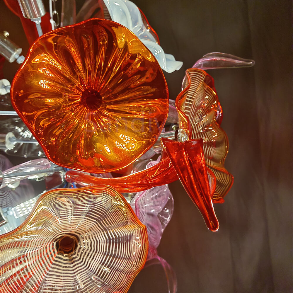 Wedding flower glass chandelier decoraiton custom design art
