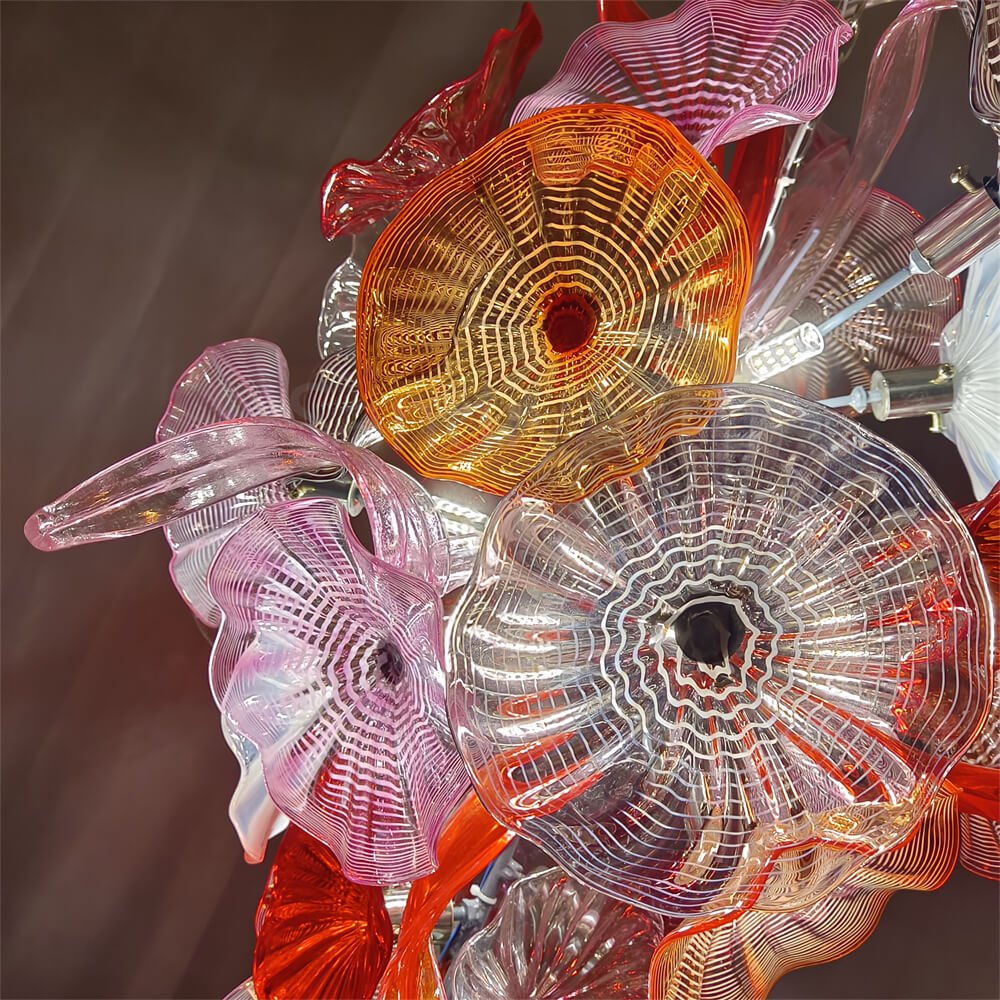Wedding flower glass chandelier decoraiton custom design art
