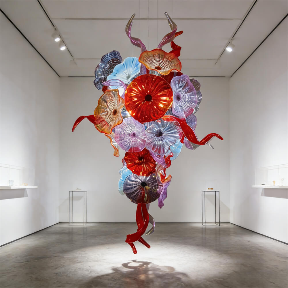 Wedding flower glass chandelier decoraiton custom design art