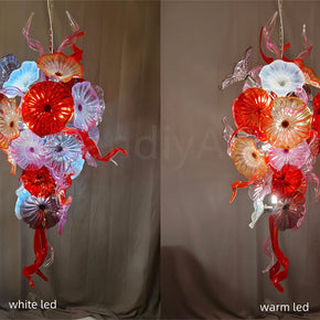 Wedding flower glass chandelier decoraiton custom design art
