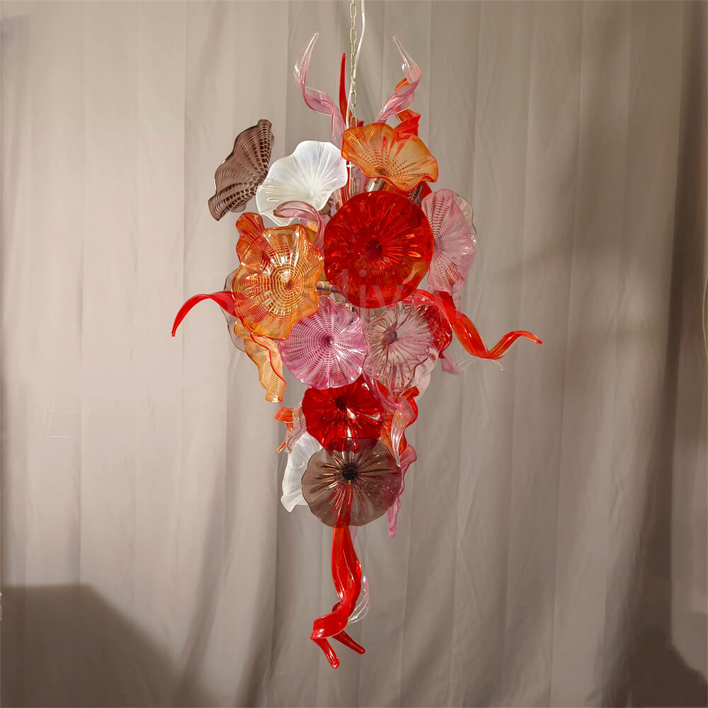 Wedding flower glass chandelier decoraiton custom design art