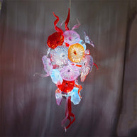 Wedding flower glass chandelier decoraiton custom design art