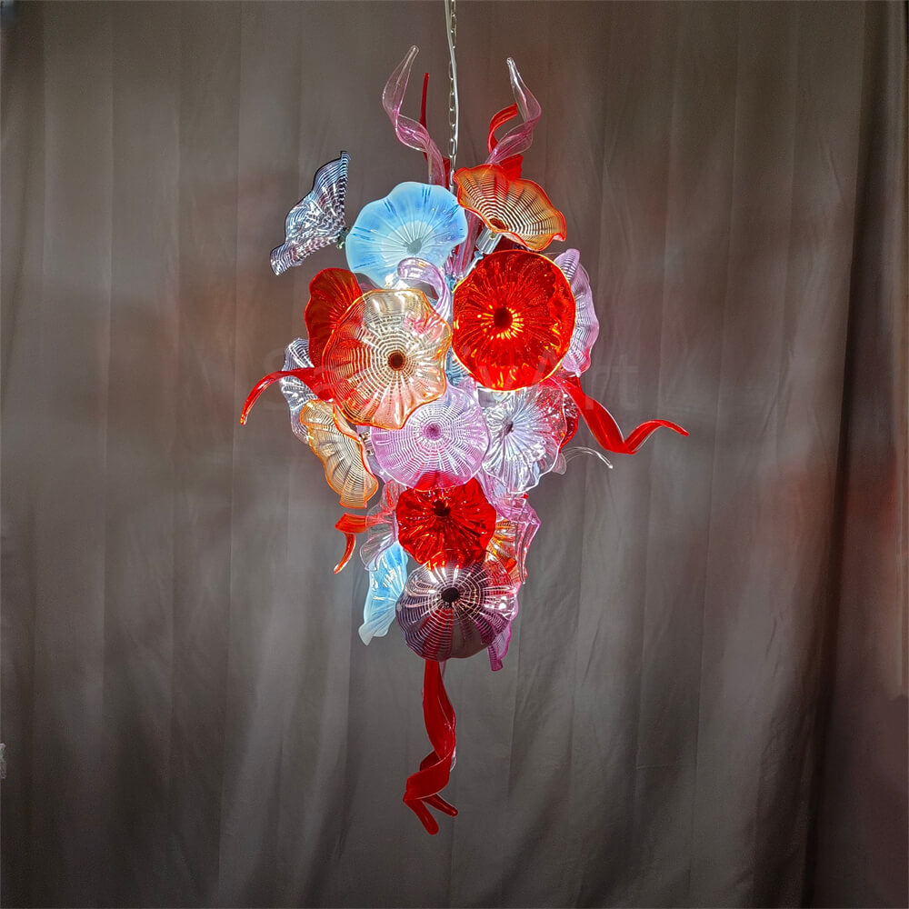 Wedding flower glass chandelier decoraiton custom design art