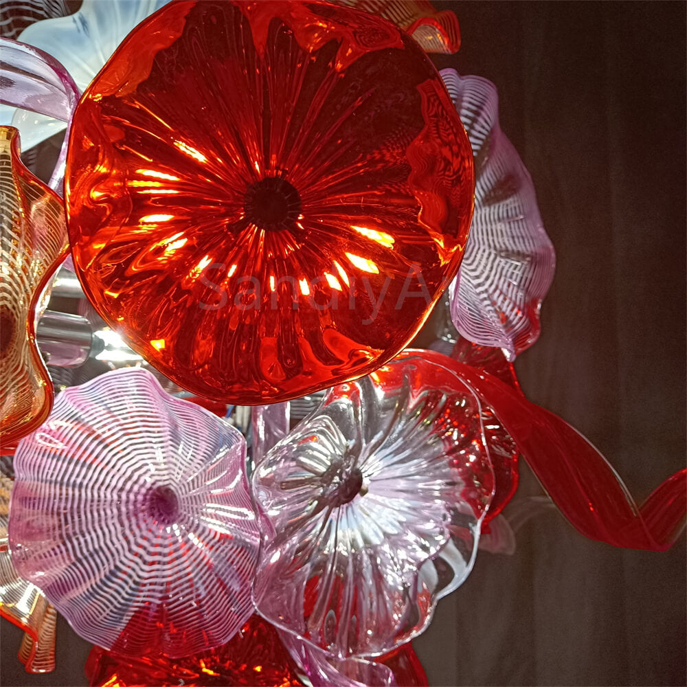 Wedding flower glass chandelier decoraiton custom design art