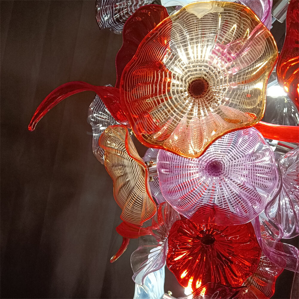 Wedding flower glass chandelier decoraiton custom design art