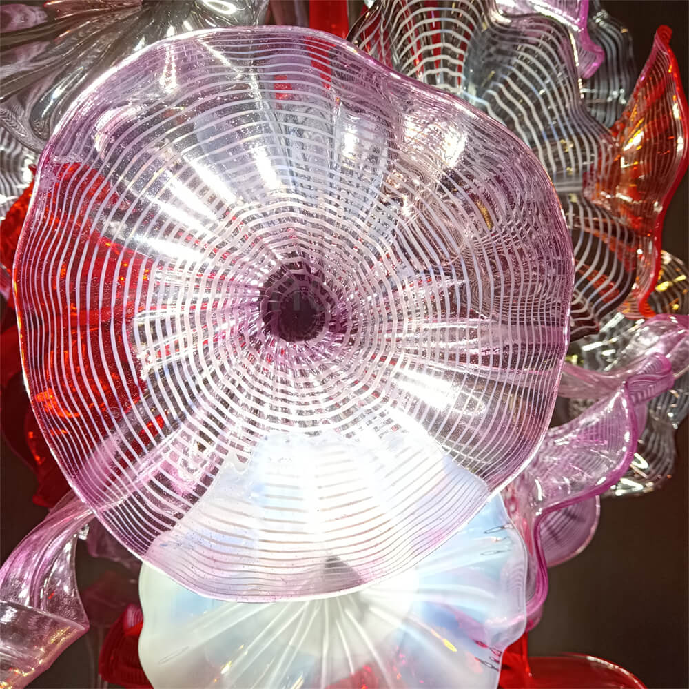 Wedding flower glass chandelier decoraiton custom design art