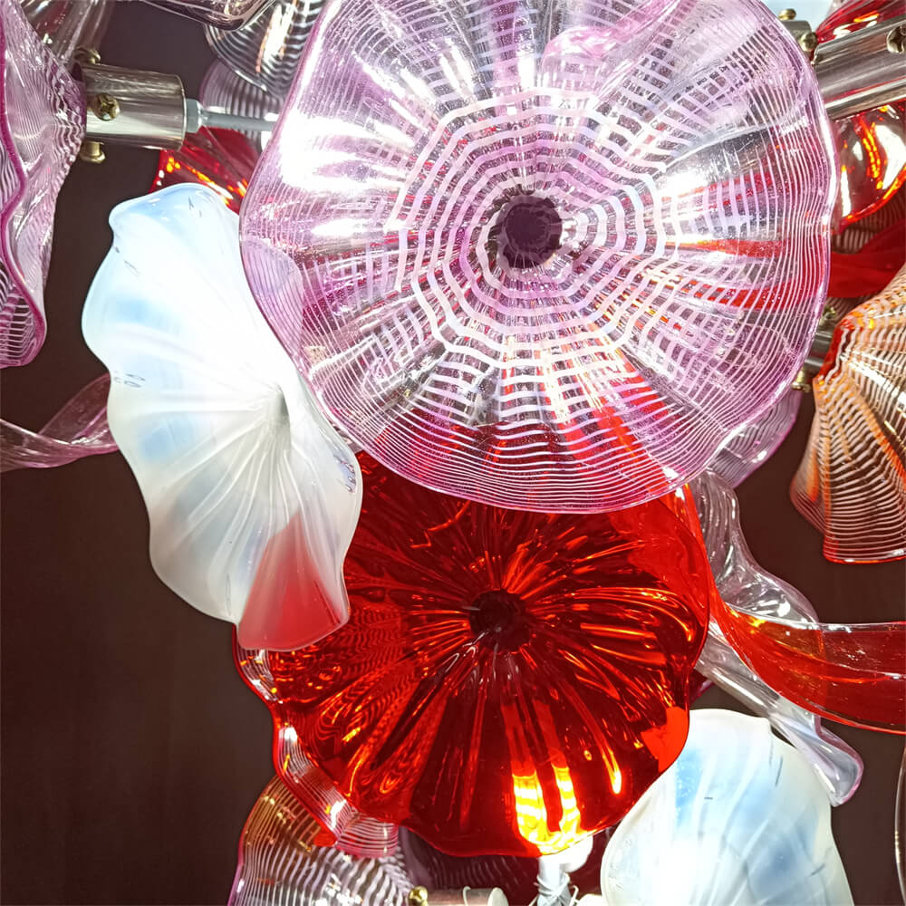 Wedding flower glass chandelier decoraiton custom design art