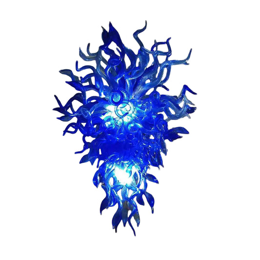 Modern design home hotel decoration Hand made blue glass lighting