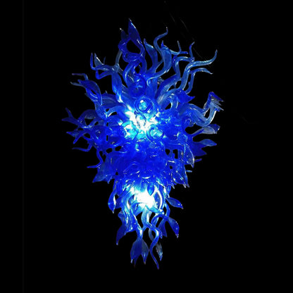 Modern design home hotel decoration Hand made blue glass lighting