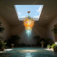 Hand made glass big chandelier