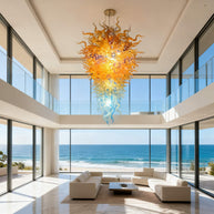 Hand made glass big chandelier