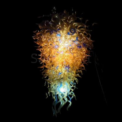 Hotel lobby decoration hand made glass chandelier project modern design