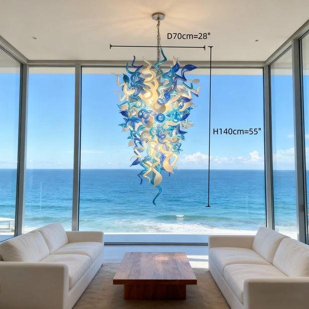 Hand made murano glass chandelier