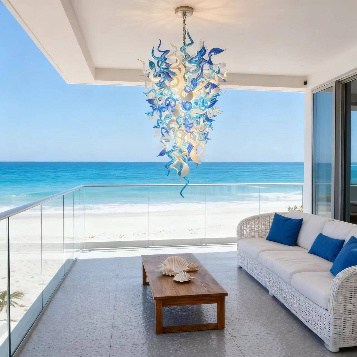 Hand made murano glass chandelier