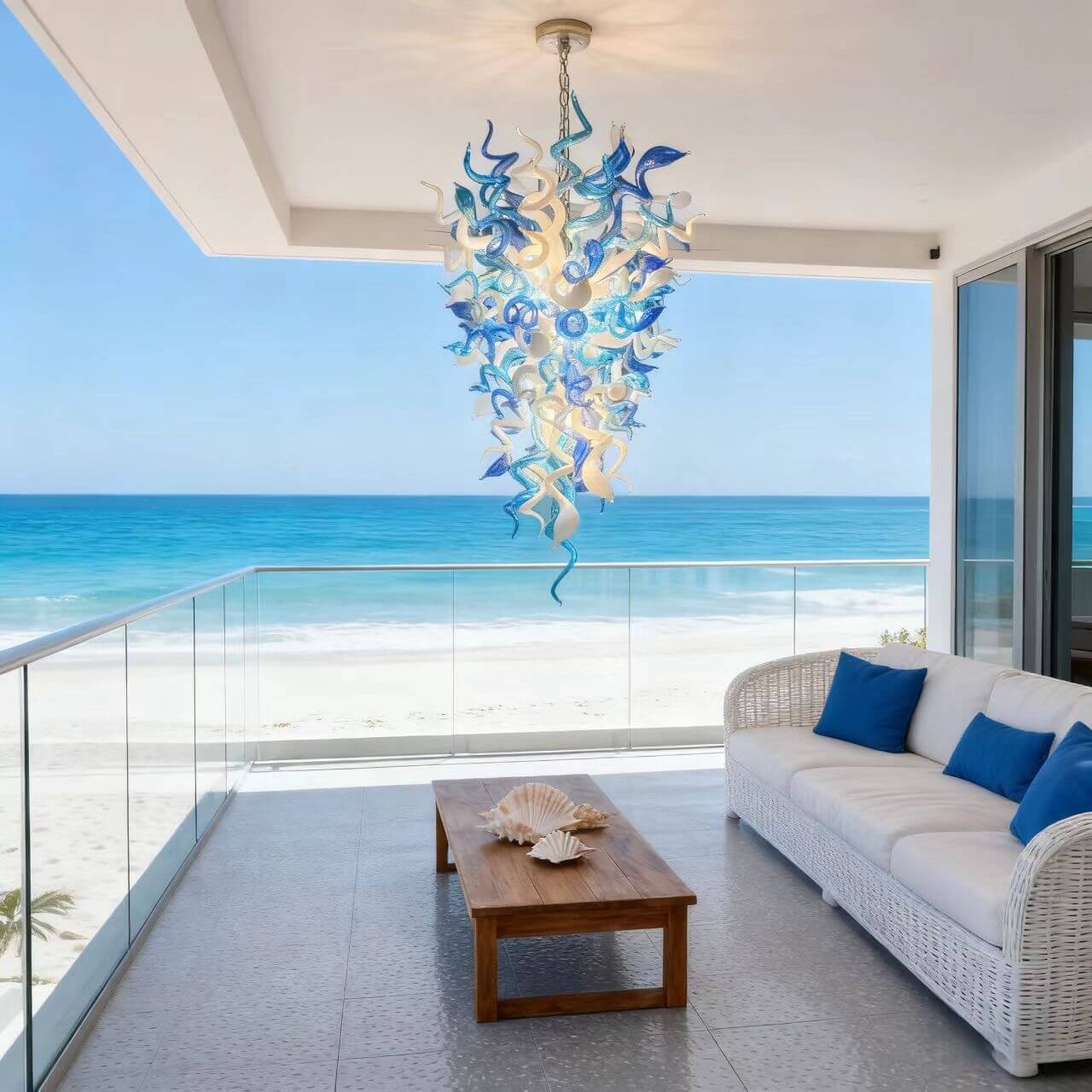 Hand made murano glass chandelier