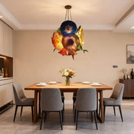 Hand made glass flower chandelier