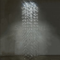 Hang wire glass bubbls lighting staircase decoration 180cm tall 60cm diameter