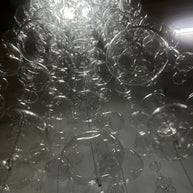 Hang wire glass bubbls lighting staircase decoration 180cm tall 60cm diameter