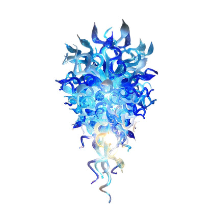 Ocean blue hand made murano glass chandelier modern design for stairway decoration