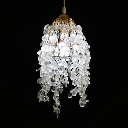 crystal small pendant lamp white and clear color bed room decoration