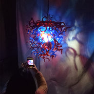 Red and blue color blown glass lighting home decoration