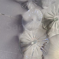 Hand made mouthblown glass white platters wall decoration Chihuly Persian plate