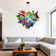 dining room floral chandelier