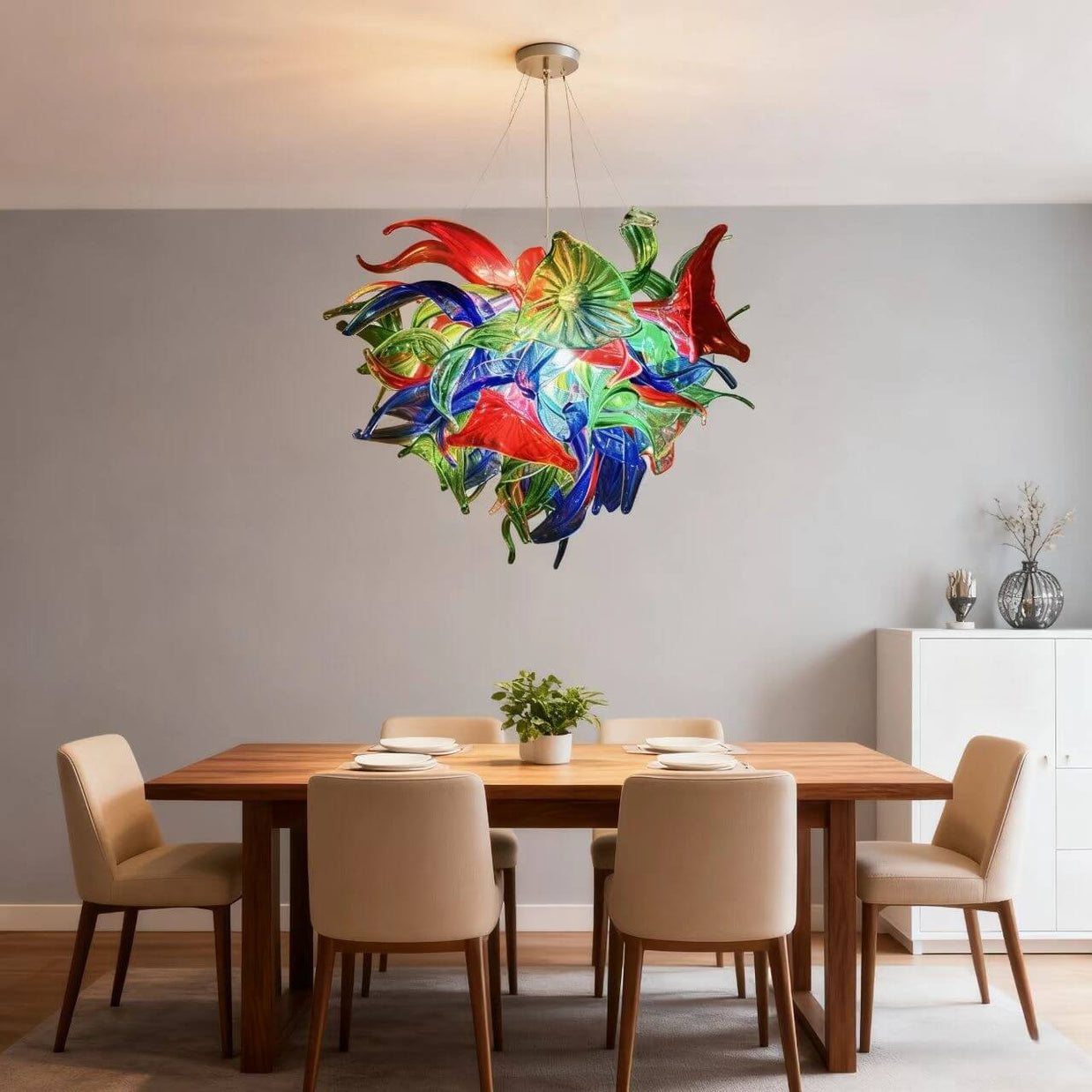 dining room floral chandelier