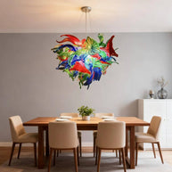 dining room floral chandelier