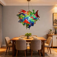 dining room floral chandelier