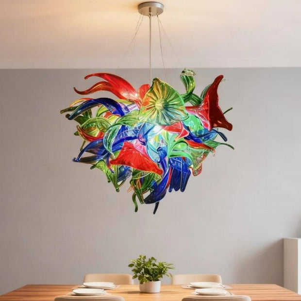 dining room floral chandelier