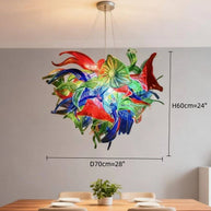 dining room floral chandelier