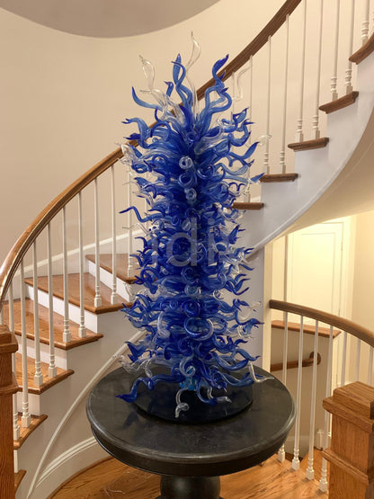 150cm tall hand made blown glass tabletop sculpture lighting decoration