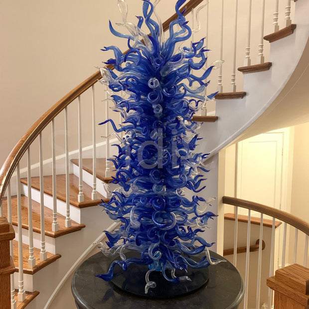 150cm tall hand made blown glass tabletop sculpture lighting decoration