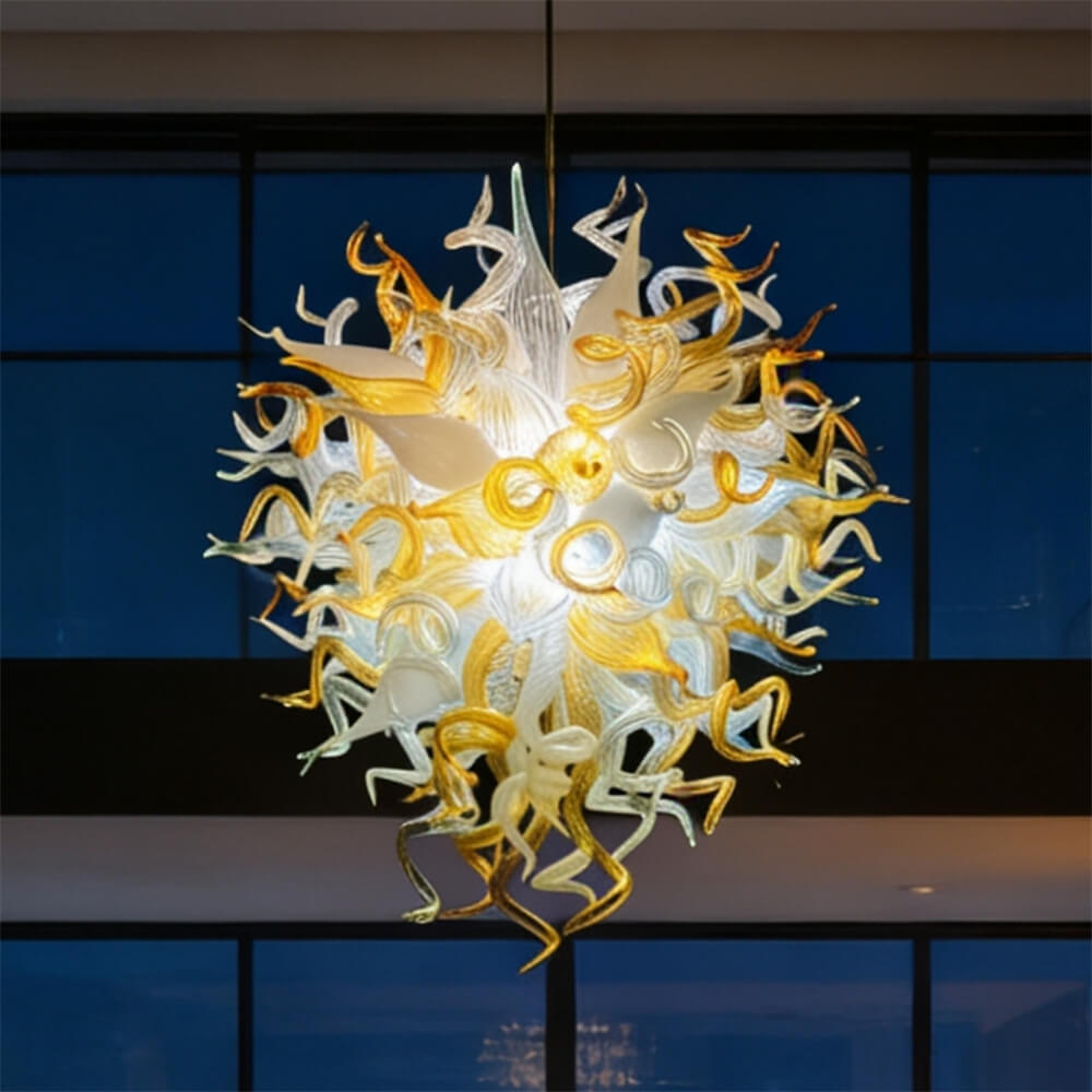 Handmade luxury gold murano glass chandelier modern design