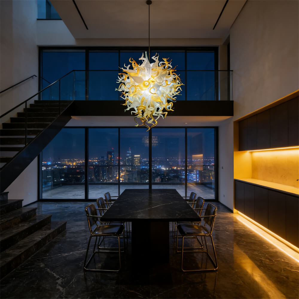 Handmade luxury gold murano glass chandelier modern design