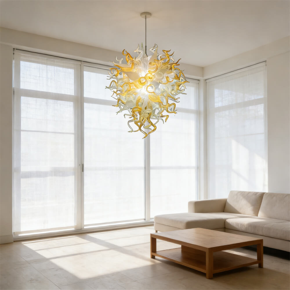 Handmade luxury gold murano glass chandelier modern design
